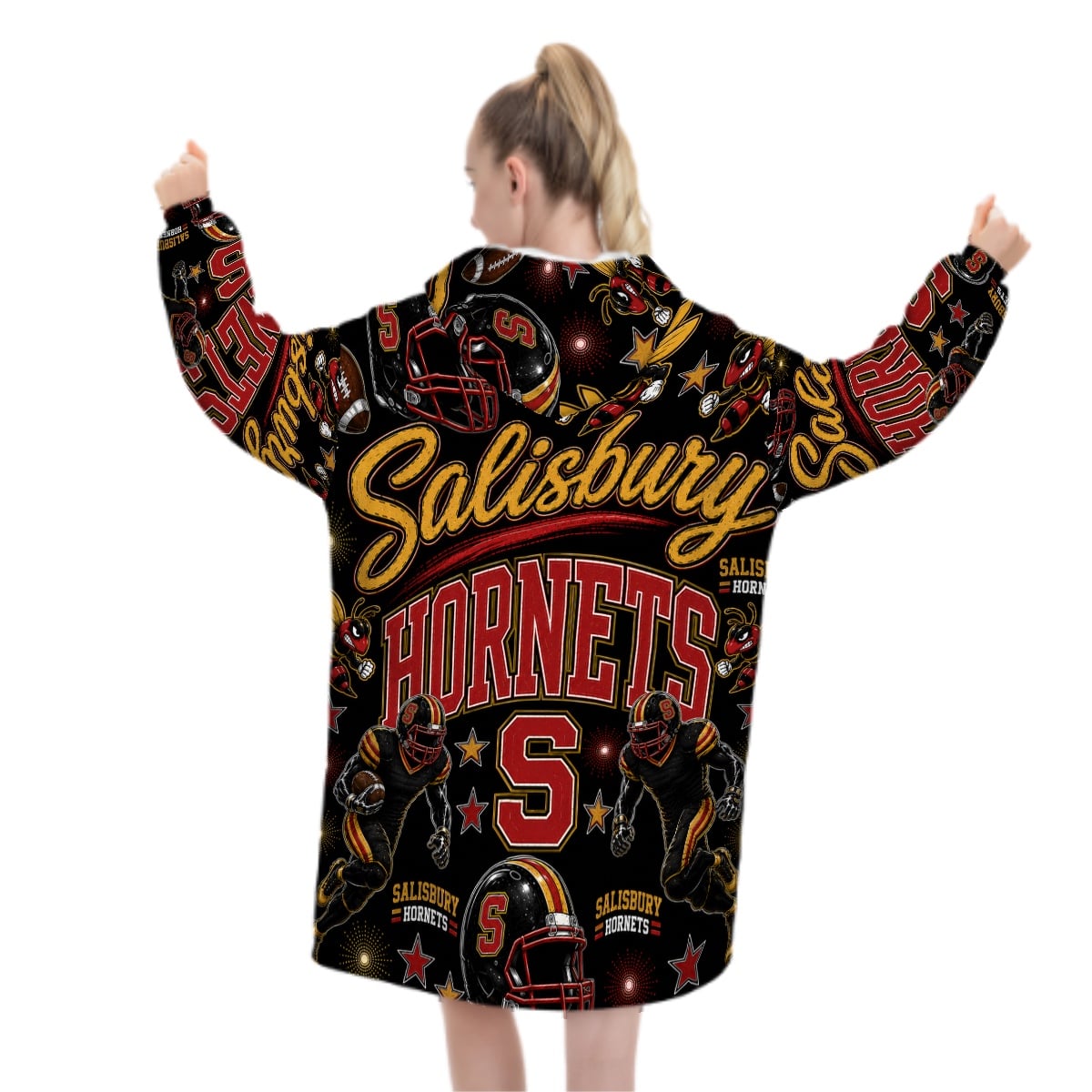 Football Inspired - Salisbury Hornets - Adult Blanket Hoodie