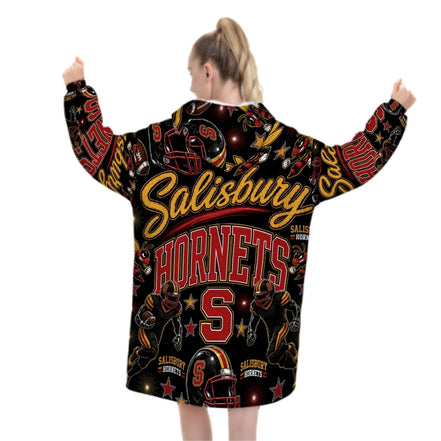 Football Inspired - Salisbury Hornets - Adult Blanket Hoodie