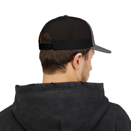 Men's Trucker Cap — Rustic Compass Adventure Logo