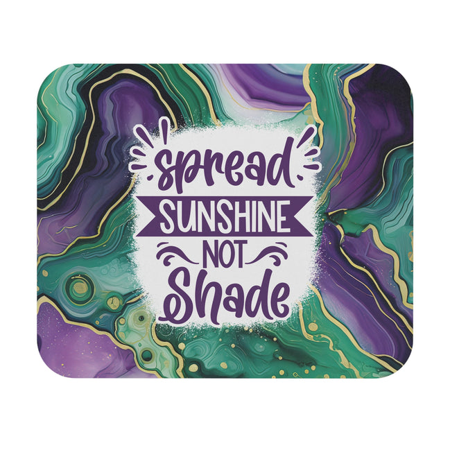 Mouse Pad — "Spread Sunshine Not Shade" Purple & Teal Agate Desk Mat