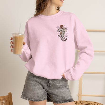 Religious Floral Cross - Inspirational Heavy Blend™ Crewneck Sweatshirt