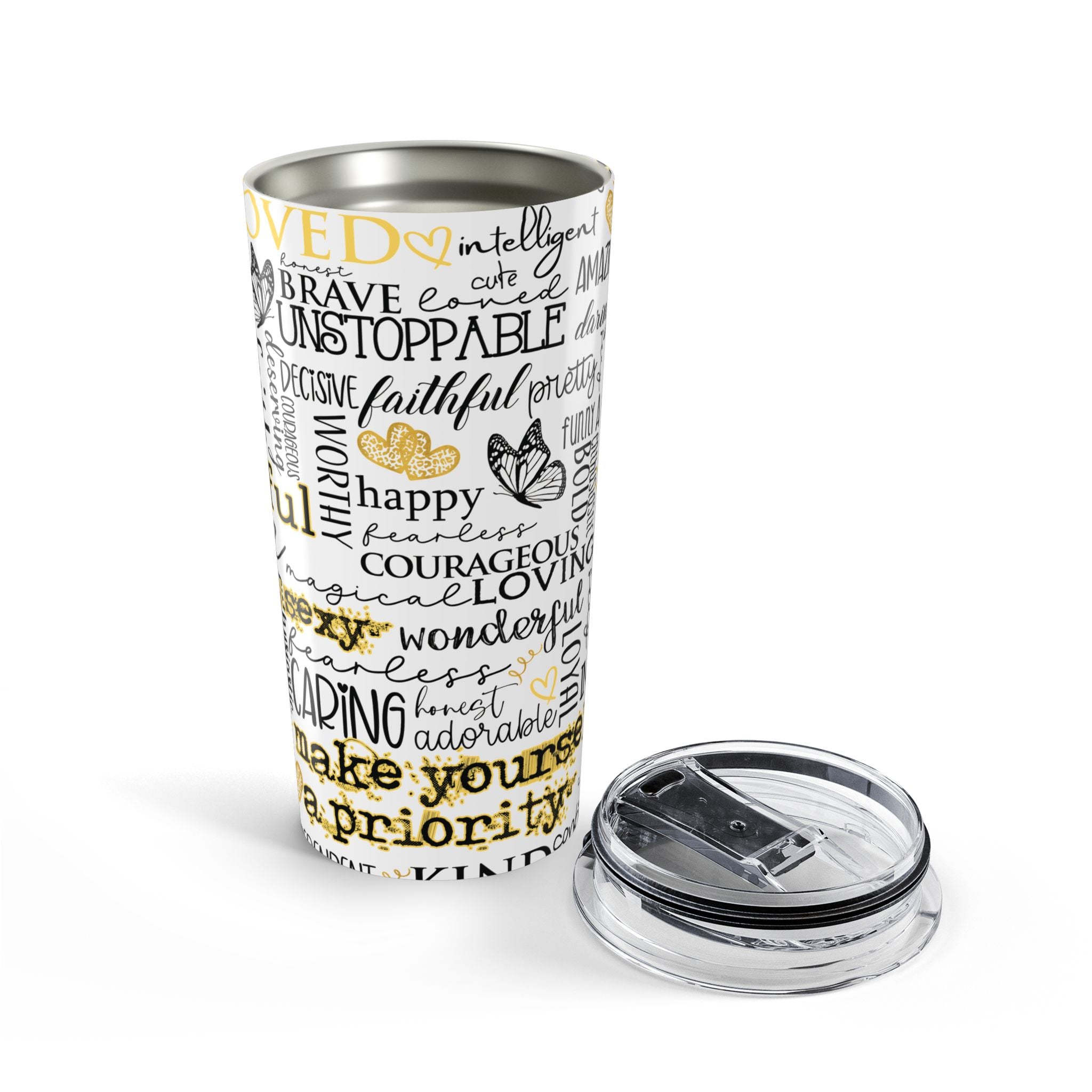 Inspirational Words 20oz Tumbler — Empowerment Quote Travel Cup