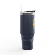 40oz Insulated Travel Mug — 'Choose Joy' Sunflower Design