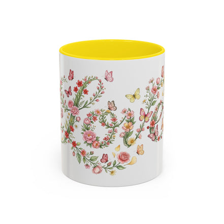 Floral Love Accent Coffee Mug — Butterfly Garden 11/15oz