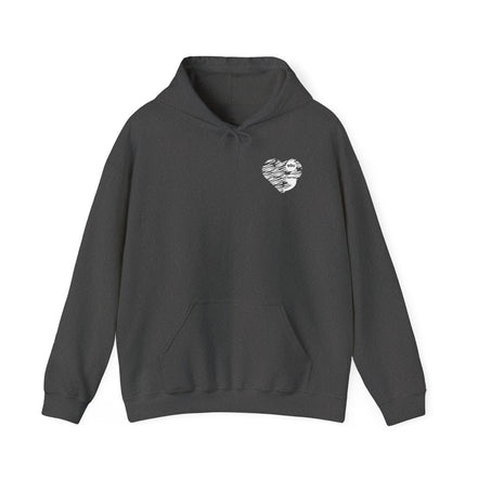 Hoodie - "Tomorrow Needs You" Sunrise Graphic Hoodie with Heart Motif