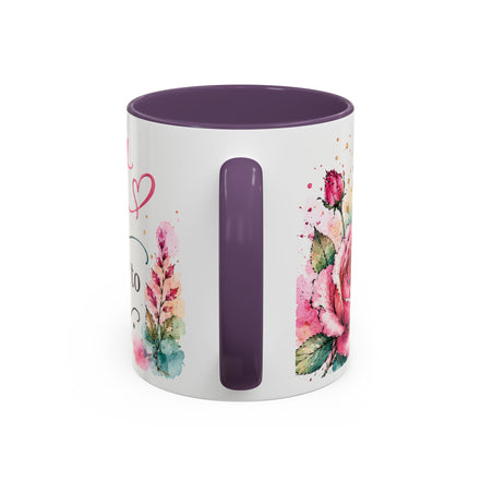 Inspirational Coffee Mug — (11oz) "The Best Is Yet to Come" Floral Accent