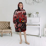 Football Inspired - China Grove Cardinals - Kids Blanket Hoodie