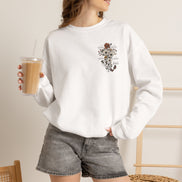 Religious Floral Cross - Inspirational Heavy Blend™ Crewneck Sweatshirt