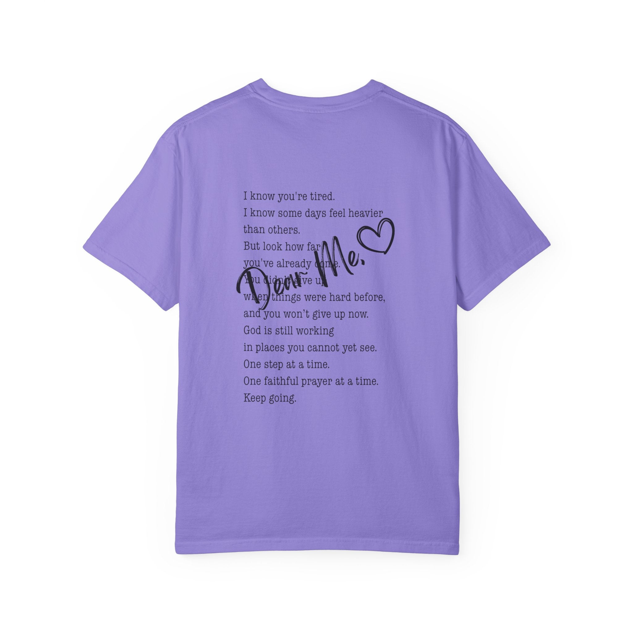 Encouraging Note T-Shirt — 'Never Give Up' Inspirational Tee