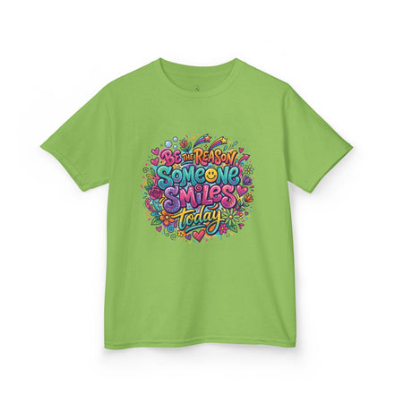 Kids back to school Tee — "Be the Reason Someone Smiles Today" Colorful Positivity Graphic