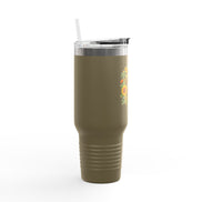 40oz Insulated Travel Mug — 'Choose Joy' Sunflower Design