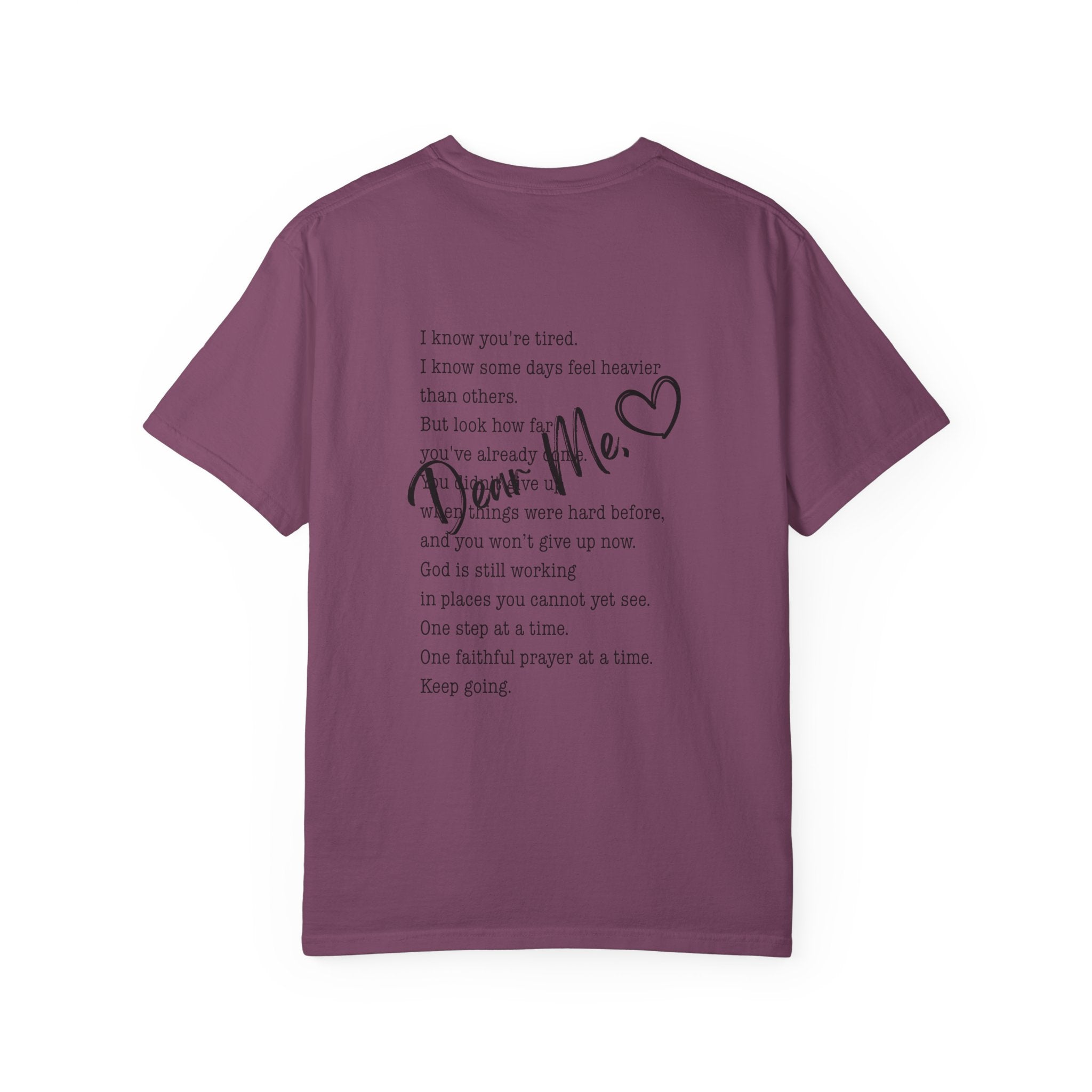 Encouraging Note T-Shirt — 'Never Give Up' Inspirational Tee