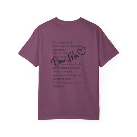 Encouraging Note T-Shirt — 'Never Give Up' Inspirational Tee