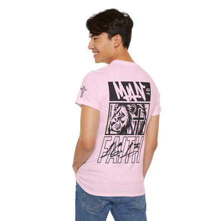 Men's Motivational "Man of Faith" - Heavy Cotton Tee
