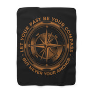 Men's Compass Inspirational Sherpa Blanket — 