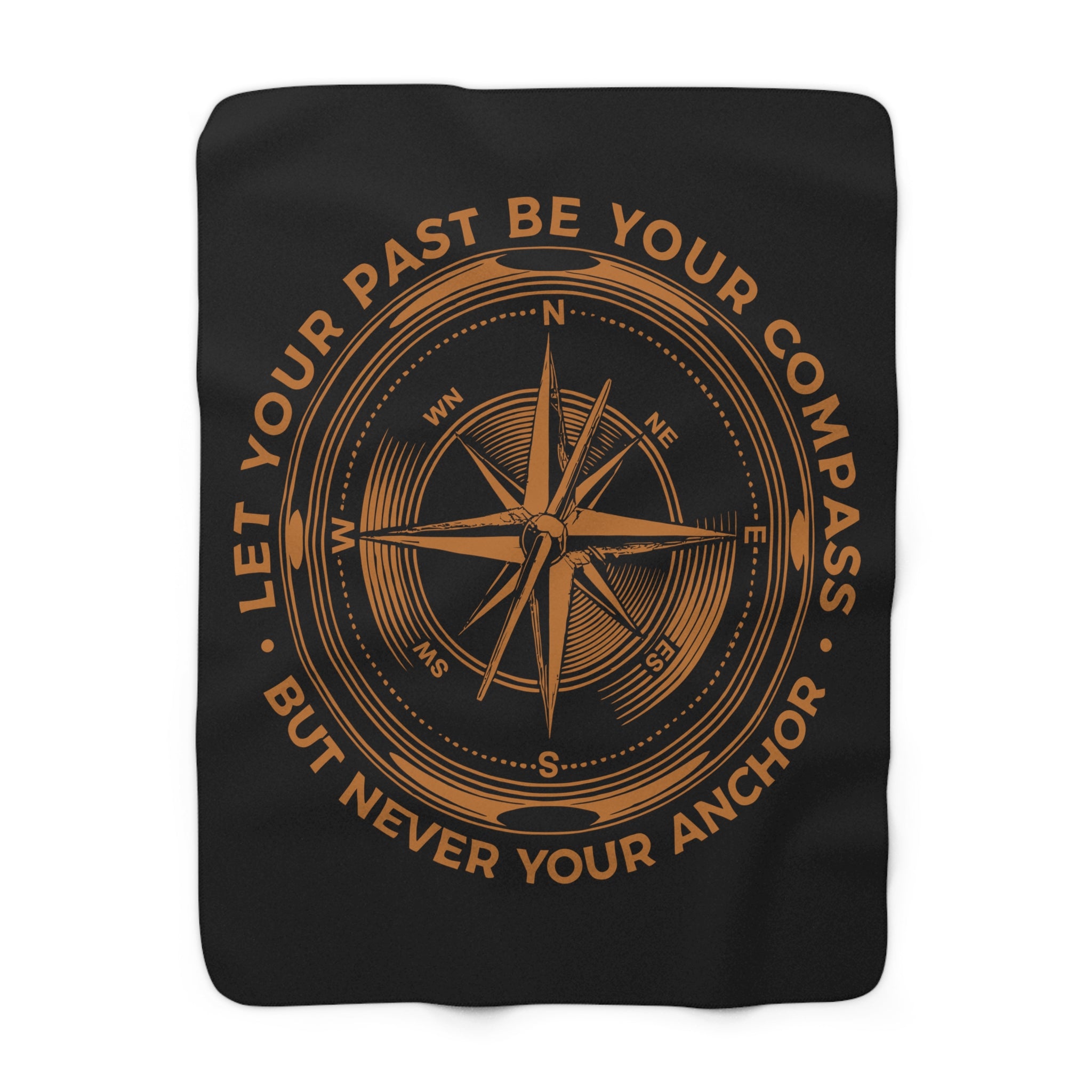Men's Compass Inspirational Sherpa Blanket — 