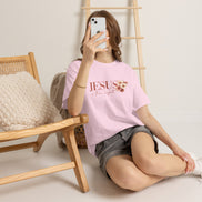 Jesus Is the Light T-Shirt — Floral Cross Christian Tee