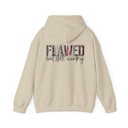 Flawed But Still Worthy Hoodie — Inspirational Women's Graphic Hoodie