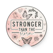 Stronger Than The Storm Soapstone Car Coaster — Inspirational Butterfly Car Coaster