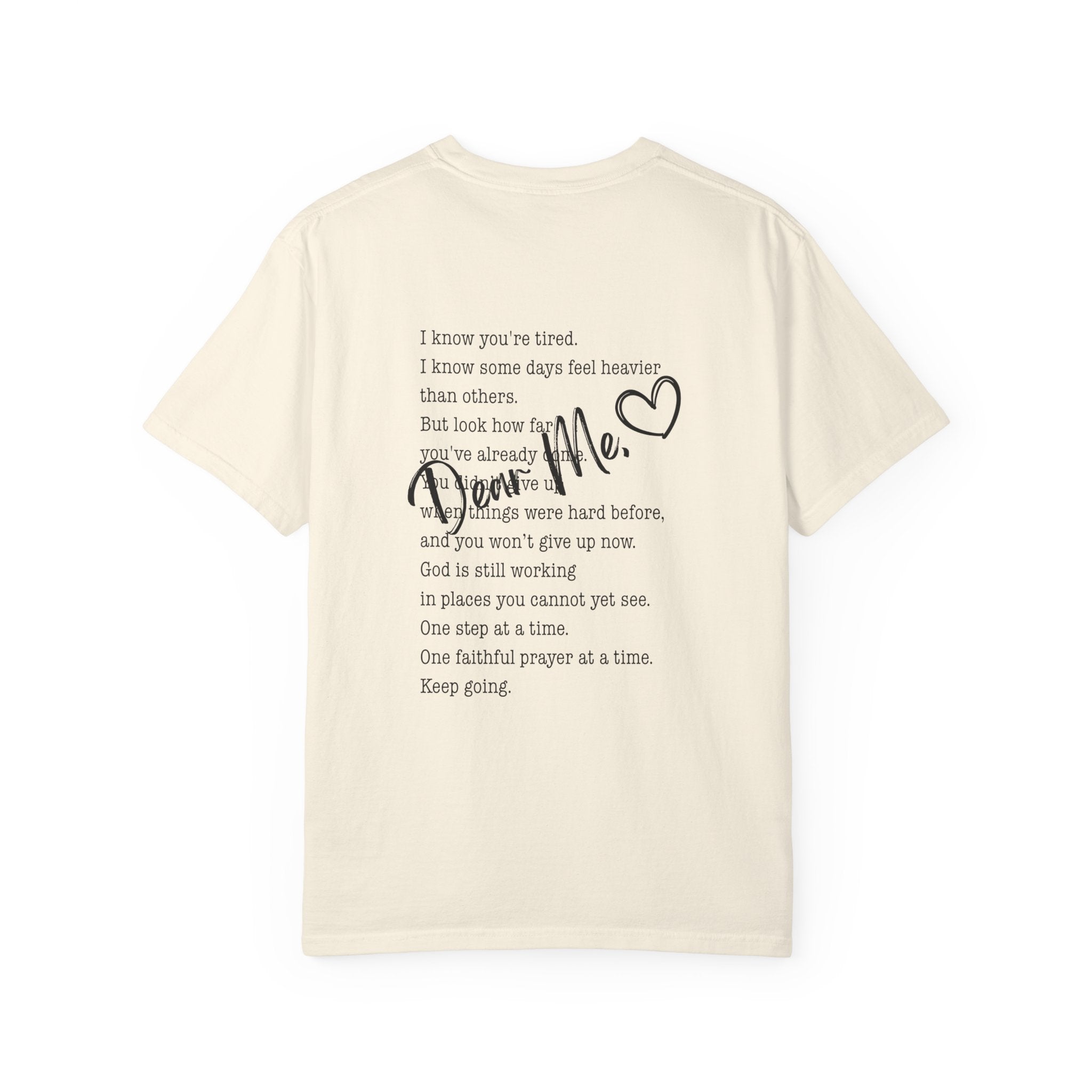 Encouraging Note T-Shirt — 'Never Give Up' Inspirational Tee