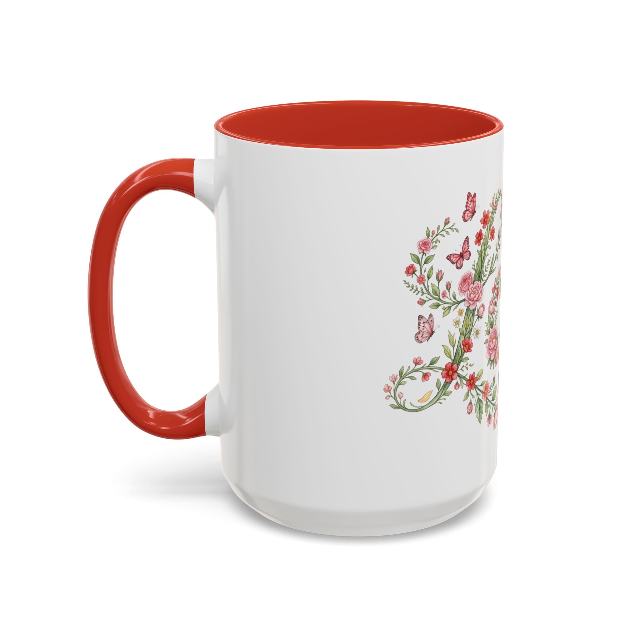 Floral Love Accent Coffee Mug — Butterfly Garden 11/15oz