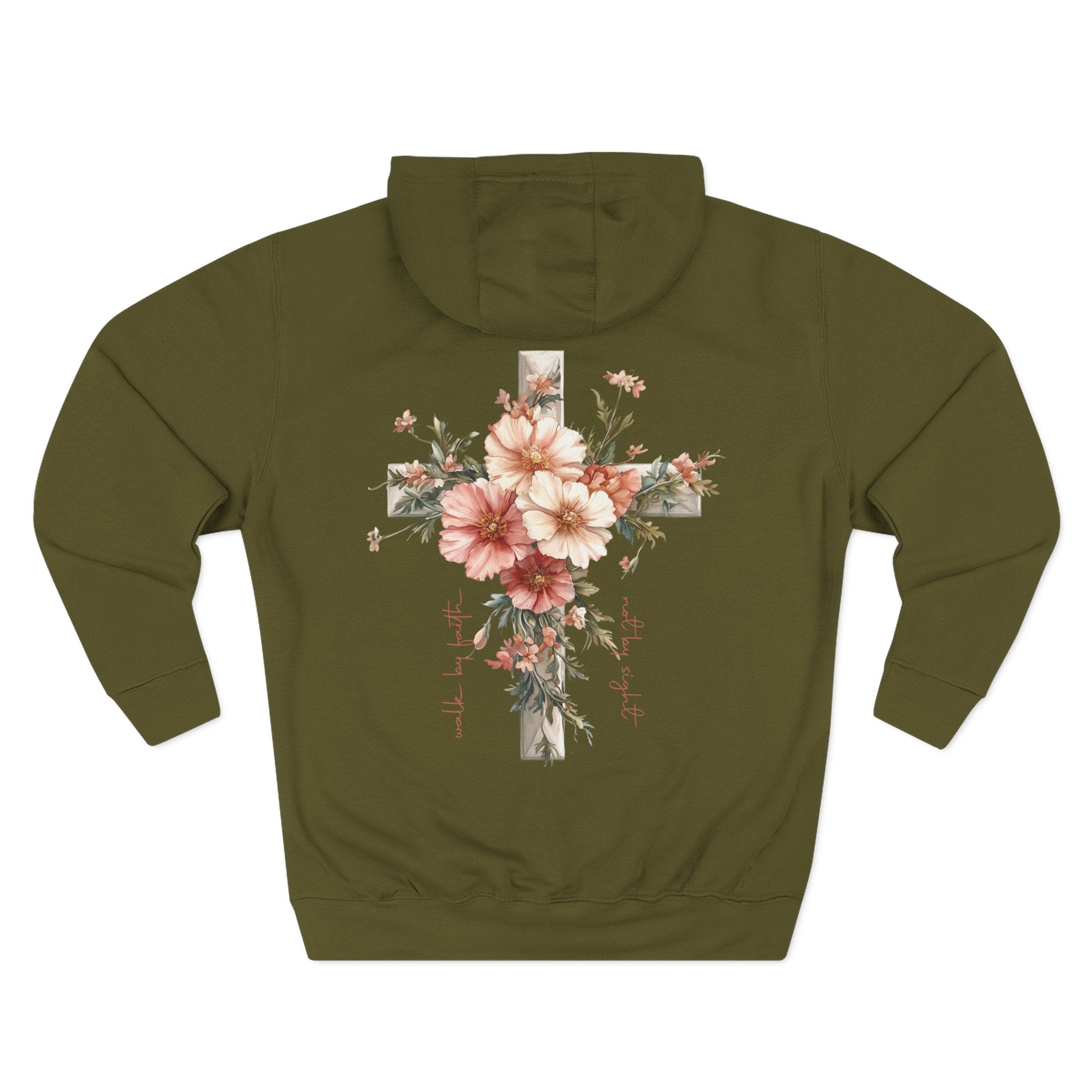 Jesus Is the Light Floral Cross Hoodie — Christian Faith Graphic Hoodie