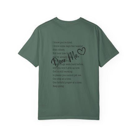 Encouraging Note T-Shirt — 'Never Give Up' Inspirational Tee