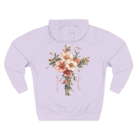 Jesus Is the Light Floral Cross Hoodie — Christian Faith Graphic Hoodie