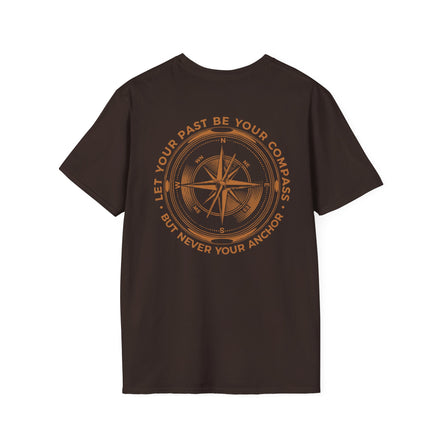 "Let your past be your compass, but never your anchor" Men's Inspirational Classic T-Shirt — Minimal Everyday Tee