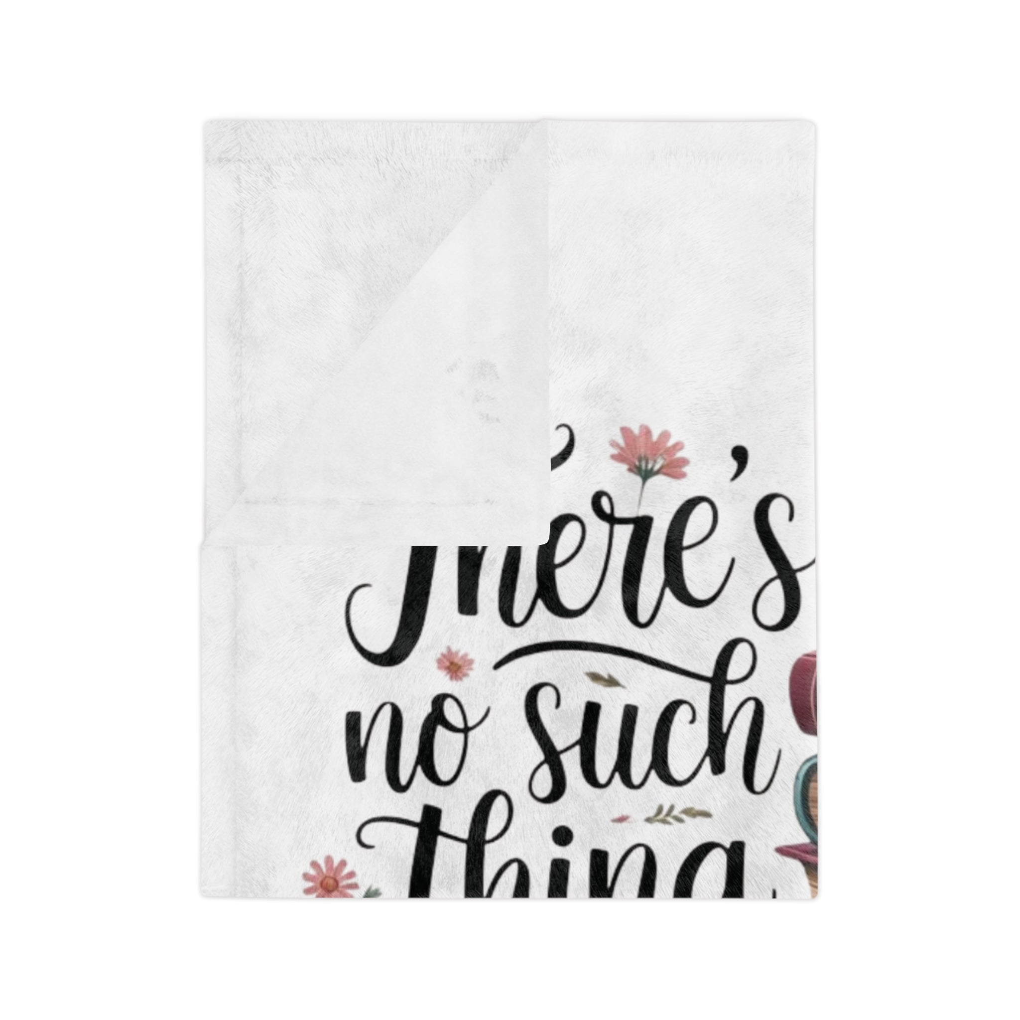 Book Lover Blanket – “There’s No Such Thing as Too Many Books” Velveteen Throw
