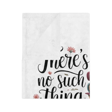 Book Lover Blanket – “There’s No Such Thing as Too Many Books” Velveteen Throw