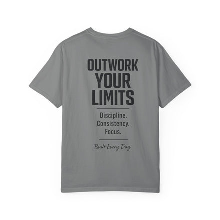 Men's No Days Off T-Shirt — "Outwork Your Limits" Motivational Gym Tee