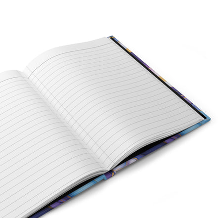Hardcover Journal — "Strong Is The New Beautiful" Inspirational Notebook (Marble Purple & Blue)