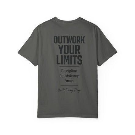 Men's No Days Off T-Shirt — "Outwork Your Limits" Motivational Gym Tee