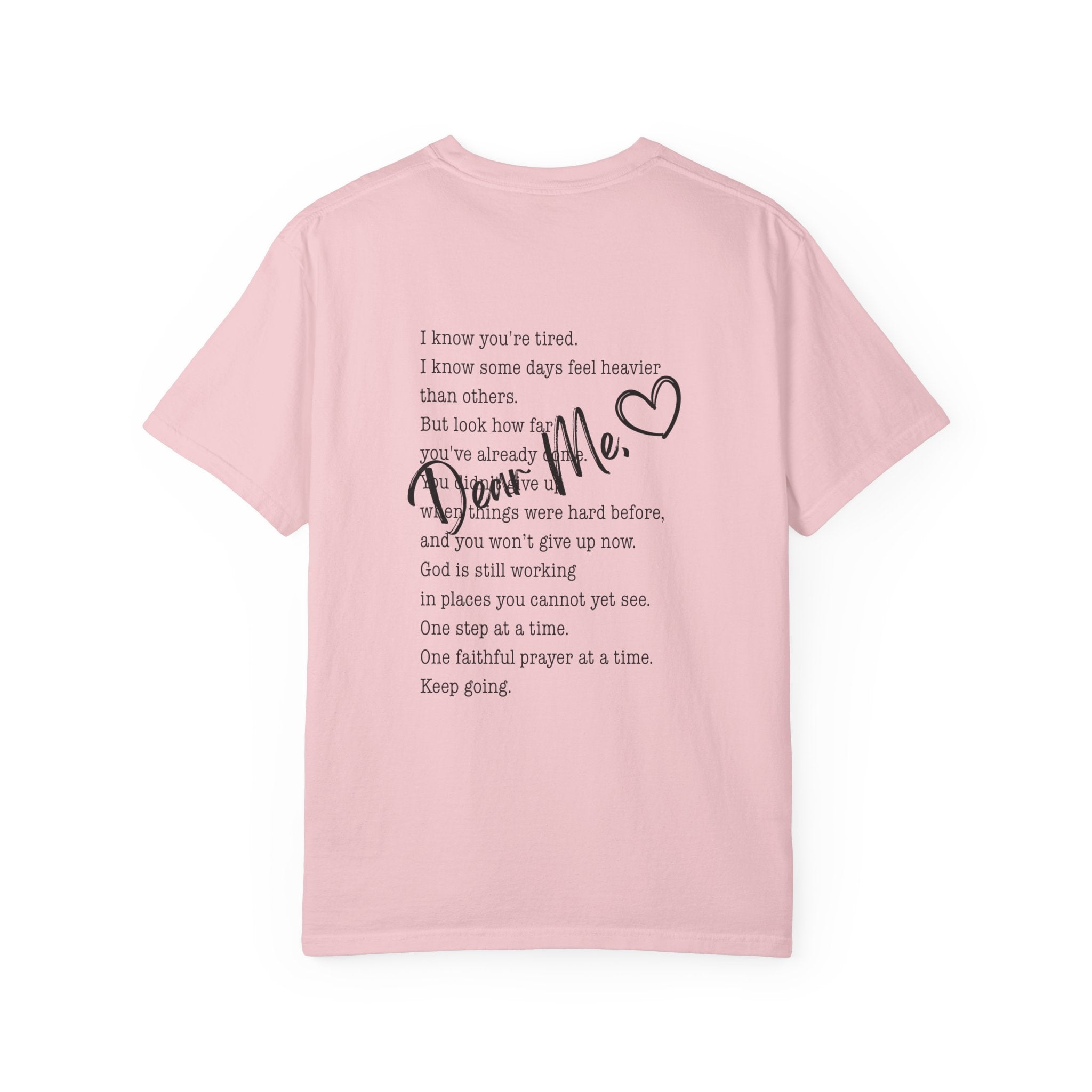 Encouraging Note T-Shirt — 'Never Give Up' Inspirational Tee