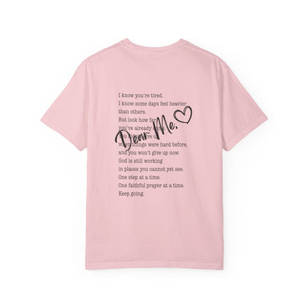 Encouraging Note T-Shirt — 'Never Give Up' Inspirational Tee