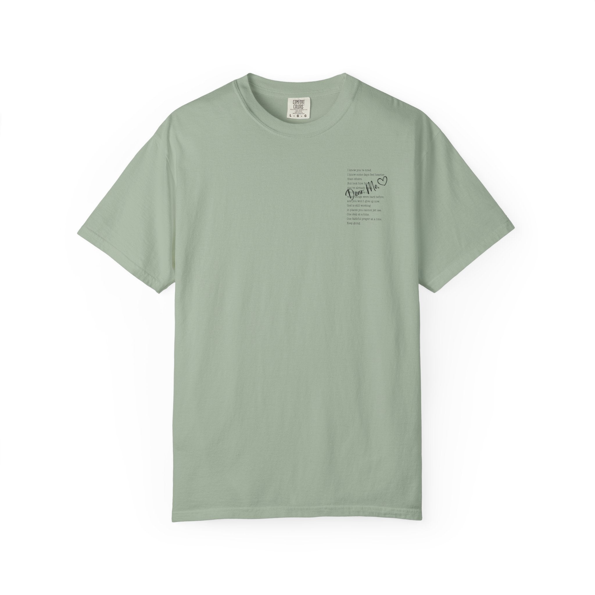 Encouraging Note T-Shirt — 'Never Give Up' Inspirational Tee