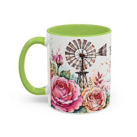 Inspirational Floral Accent Coffee Mug — “Your Story Is Still Being Written”