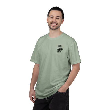 Men's No Days Off T-Shirt — "Outwork Your Limits" Motivational Gym Tee
