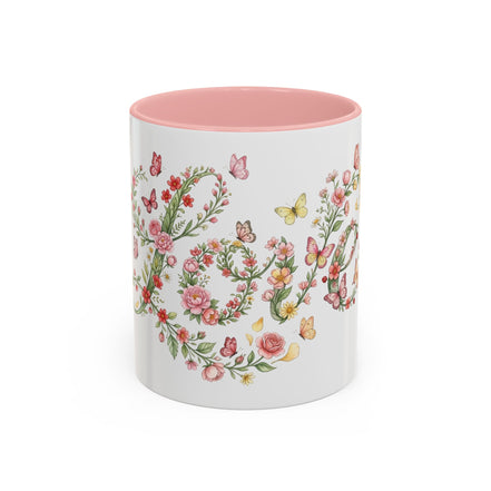 Floral Love Accent Coffee Mug — Butterfly Garden 11/15oz
