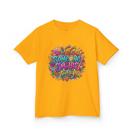 Kids back to school Tee — "Be the Reason Someone Smiles Today" Colorful Positivity Graphic