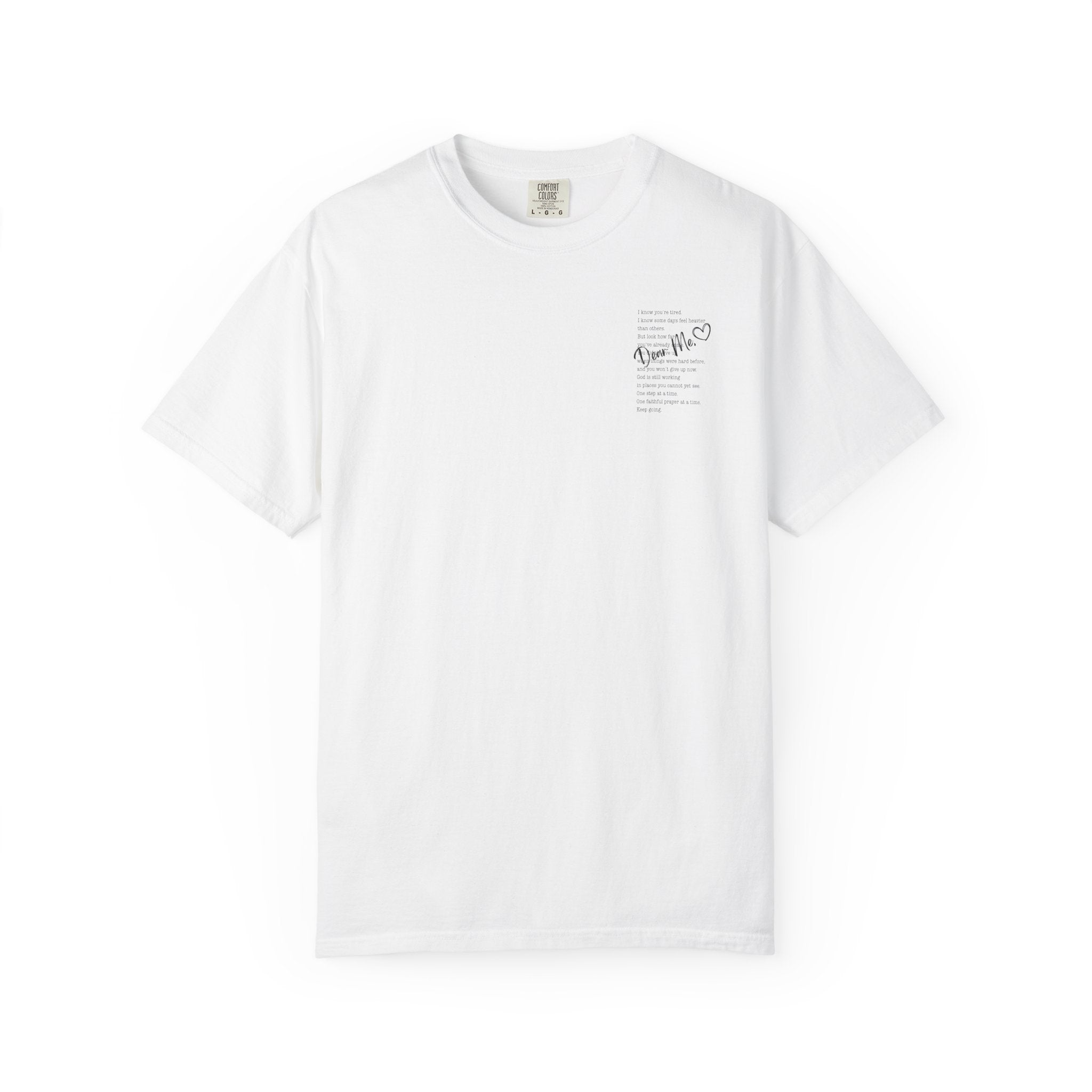 Encouraging Note T-Shirt — 'Never Give Up' Inspirational Tee
