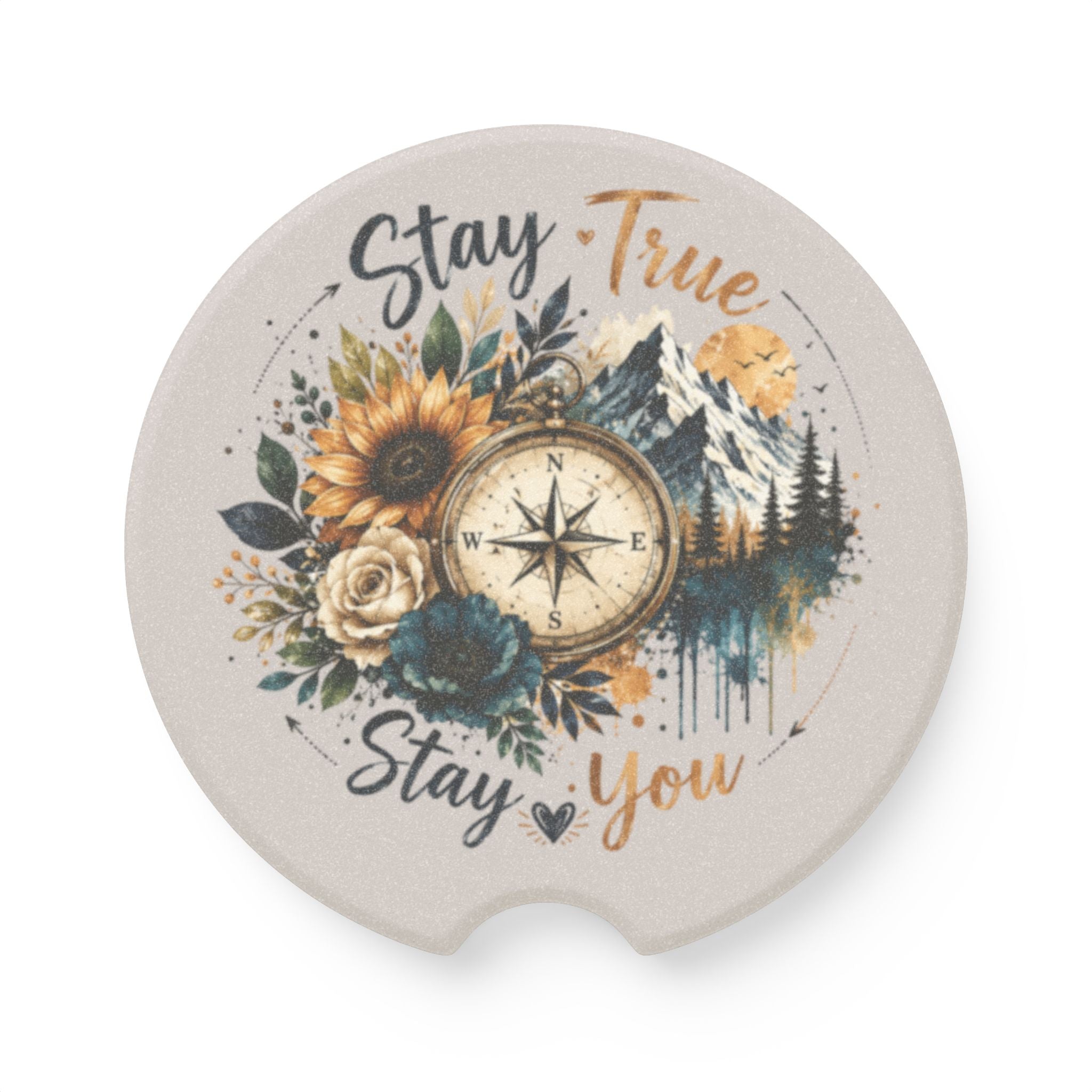 Stay True, Stay You - Inspirational Soapstone Car Coaster