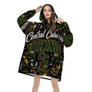 Football Inspired - Central Cabarrus Vikings - Adult blanket hoodie