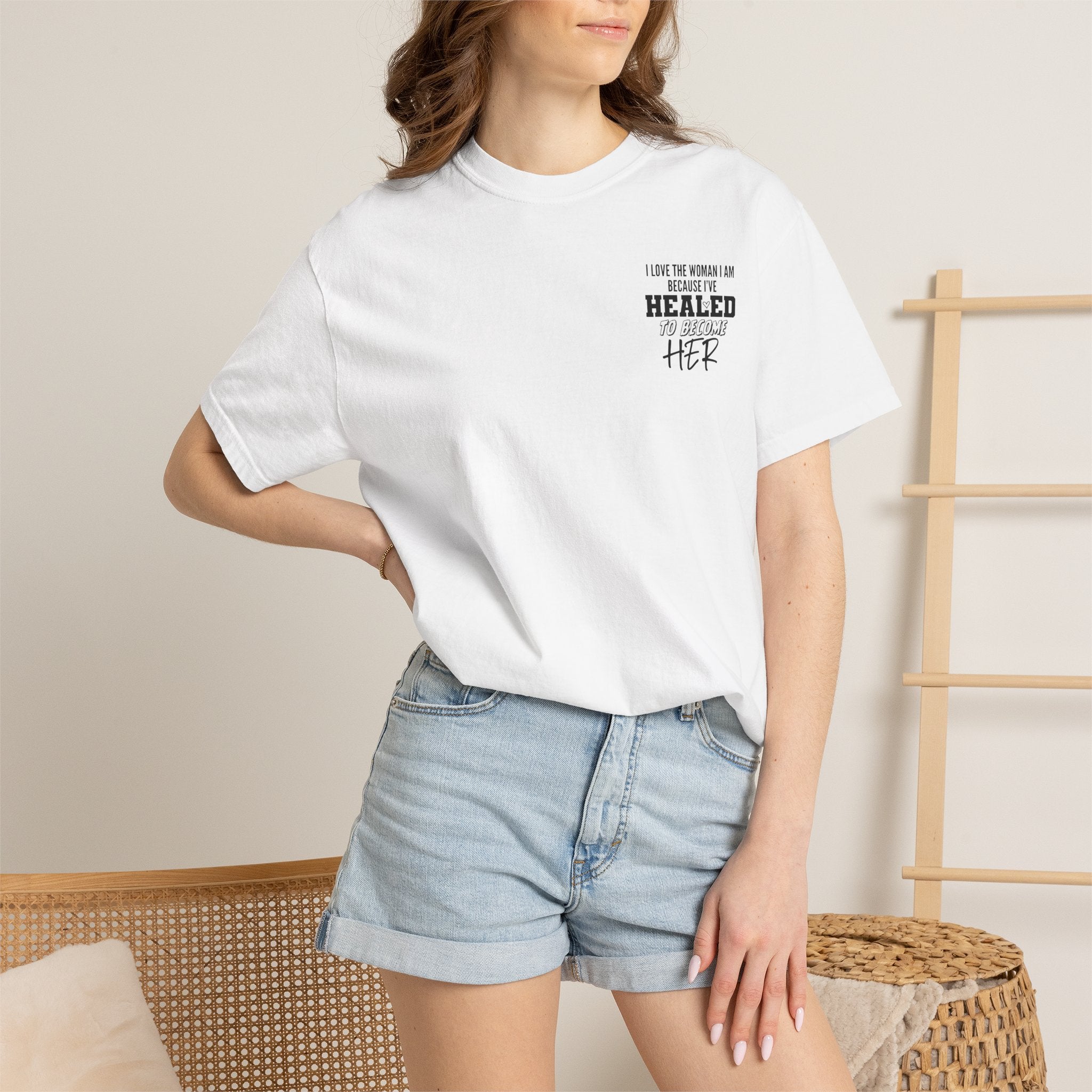 Healed To Become Her T-Shirt — Inspirational Women's Recovery Tee