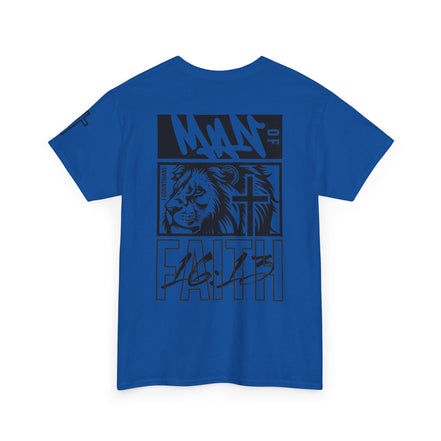 Men's Motivational "Man of Faith" - Heavy Cotton Tee