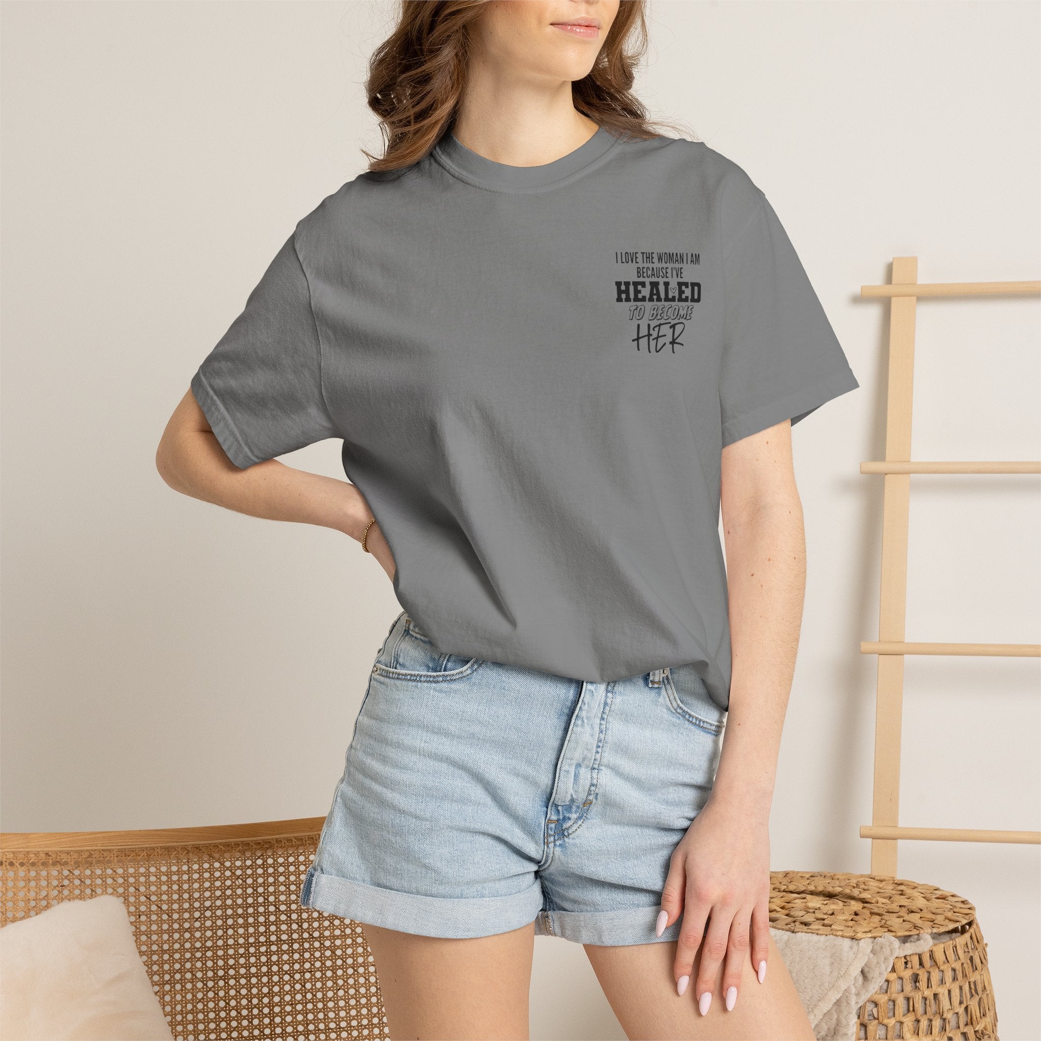Healed To Become Her T-Shirt — Inspirational Women's Recovery Tee