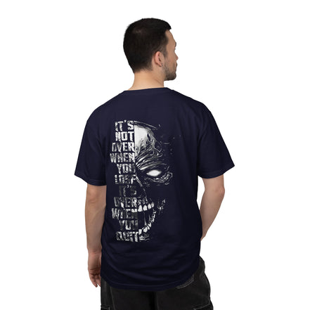 "It's Not Over When You Lose, It's Over When You Quit" - Motivational Unisex Garment-Dyed T-shirt