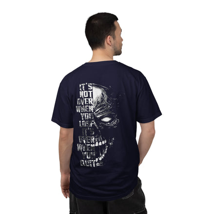 "It's Not Over When You Lose, It's Over When You Quit" - Motivational Unisex Garment-Dyed T-shirt