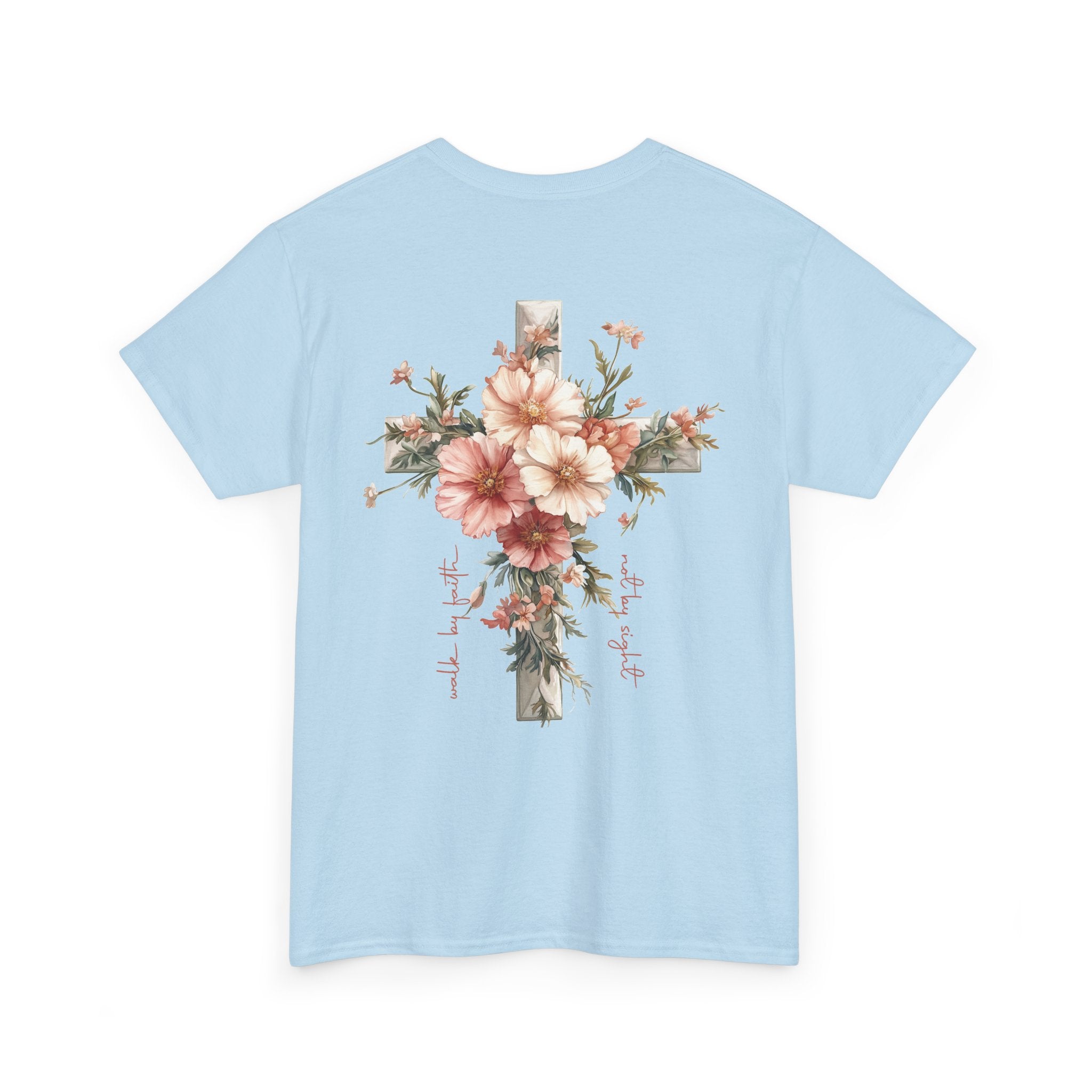 Jesus Is the Light T-Shirt — Floral Cross Christian Tee
